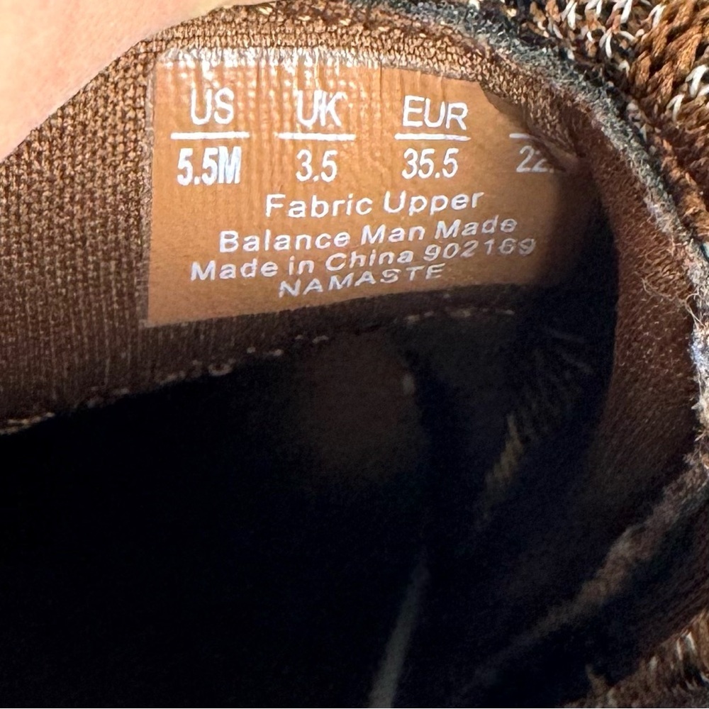 Ryka Namaste Brown knit trim slip-on ankle Wedge Booties Lightweight Women’s 5.5 - Picture 7 of 8